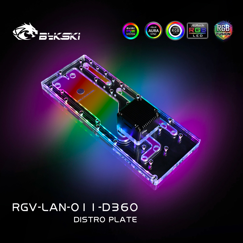 BYKSKI Distro Plate Acrylic Bo - Distro Plate Ddc Pump Combo 评论和价格
