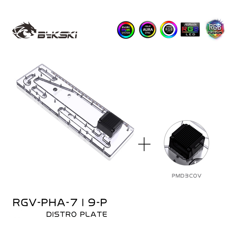 BYKSKI RGV-PHA-719-P Acrylic T - Distro Plate Ddc Pump Combo 评论和价格