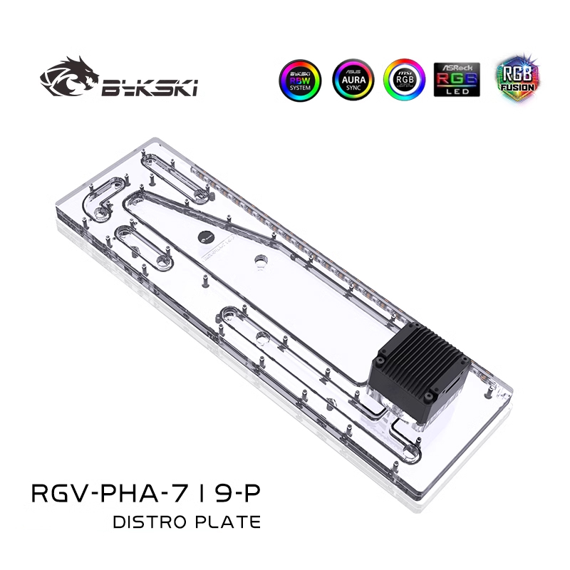 BYKSKI RGV-PHA-719-P Acrylic T - Distro Plate Ddc Pump Combo 评论和价格