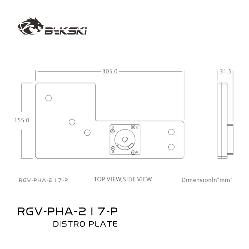 Bykski RGV-PHA-217-P Acrylic D - Distro Plate Ddc Pump Combo 评论和价格