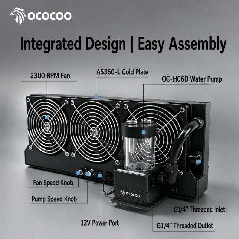 OCOCOO 360mm External Radiator - External Radiator Water Cooling Kit 评论和价格